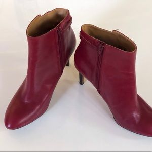 Nine West red ankle boots